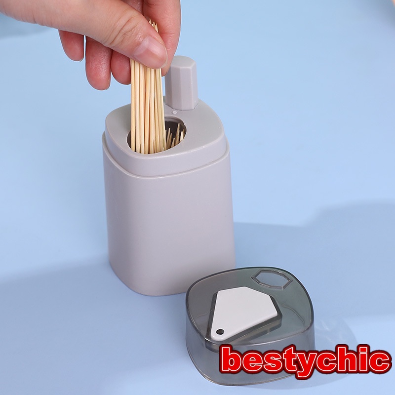 Hộp Đựng Tăm Xỉa Răng Tự Động Thiết Kế Nhấn Nút Tiện Lợi