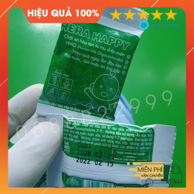 HERA HAPPY Chất Xơ Hoà Tan, Trị táo bón an toàn cho trẻ sơ sinh, trẻ nhỏ, phụ nữ có thai