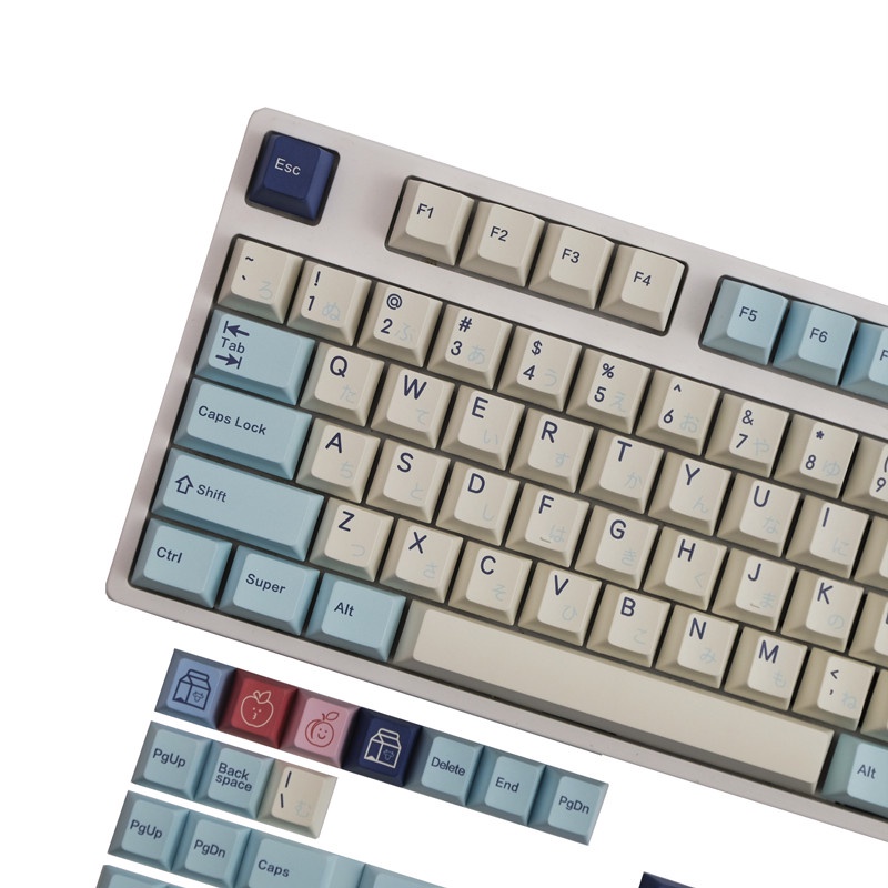 GMK Fruity Milk keycaps, 140 phím keycaps Cherry Profile DYE-SUB Cá nhân hóa GMK Keycaps cho bàn phím cơ