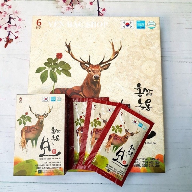 [HÀNG MỚI VỀ] Nước Hồng Sâm Nhung Hươu Hàn Quốc, Hộp 30 Gói x 70Ml
