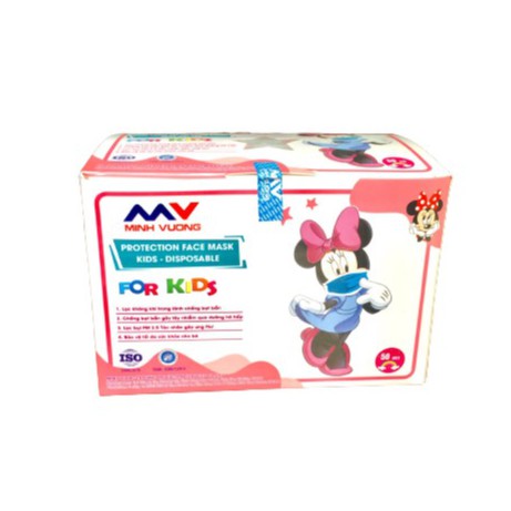 Hộp 50 Cái - Khẩu Trang Y Tế Trẻ Em Hình Siêu Dễ Thương Dành Cho Bé Dưới 12 Tuổi