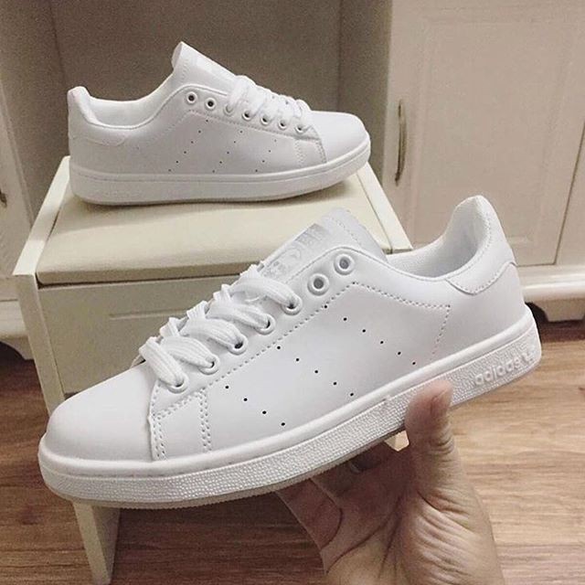 Giày thể thao nữ stan smith gót trắng thời trang