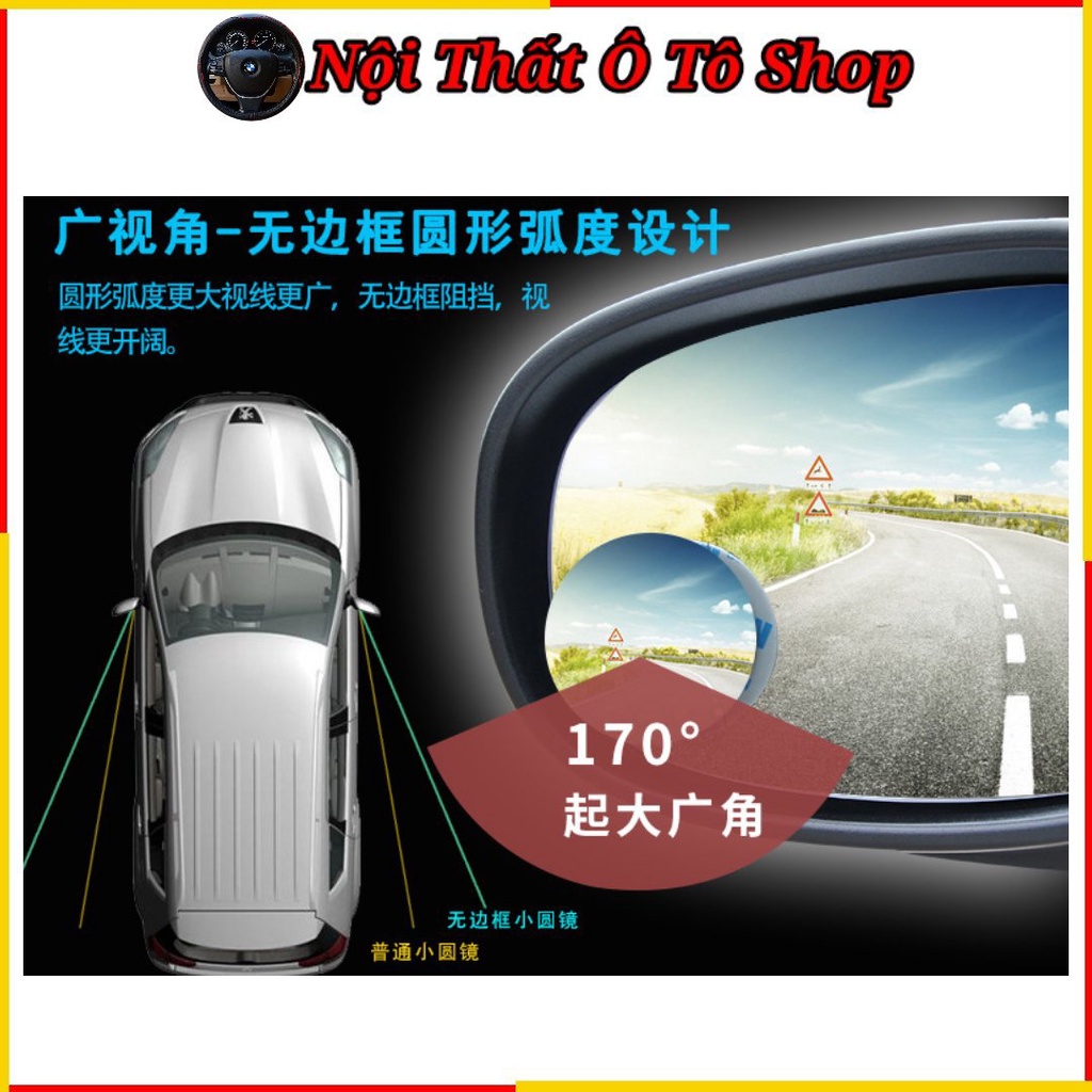 Gương Cầu Lồi Ô Tô Không Viền Xoay 360 Độ - Gương Xóa Điểm Mù | Nội Thất Phụ Kiện Chính Hãng - Nội Thất Ô Tô Shop