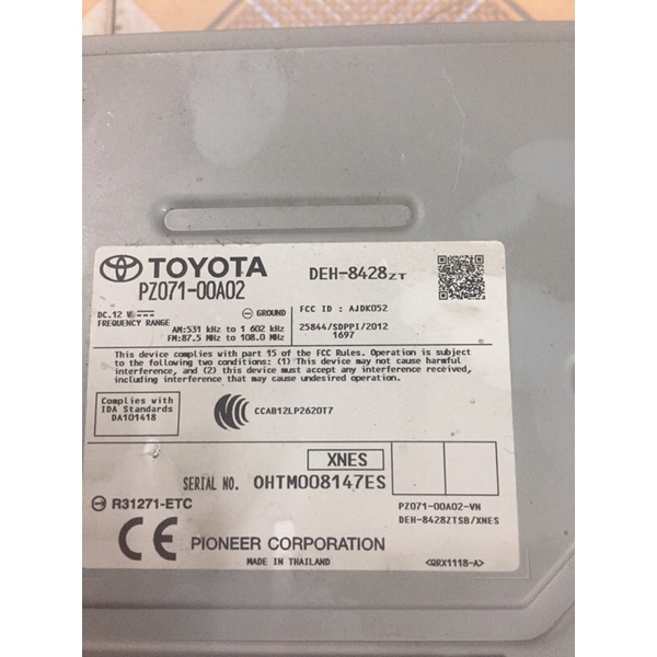 Đầu ô tô cd hàng tháo xe toyota đầy đủ giắc cắm