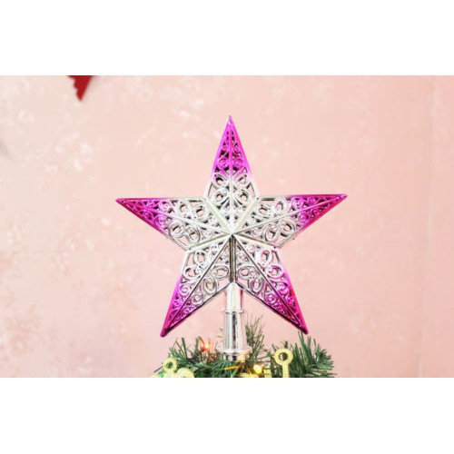 Lovely Silver Gold 8" Christmas Star Tree Topper Decoration Home Ornament 3Color