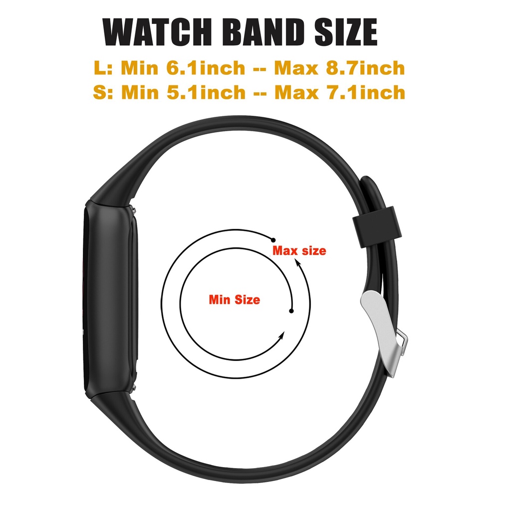 Dây đeo tay thay thế bằng silicon mềm nhiều màu cho đồng hồ Fitbit Luxe