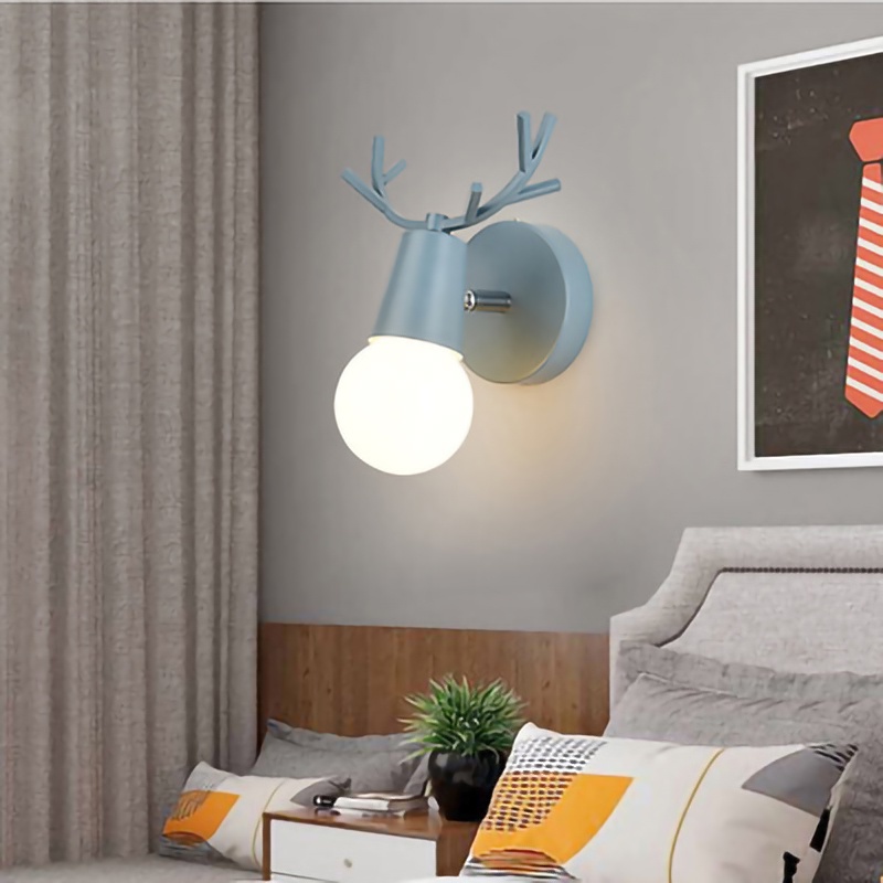 Đèn Led Gắn Tường Hình Sừng Hươu Phong Cách Bắc Âu Sáng Tạo