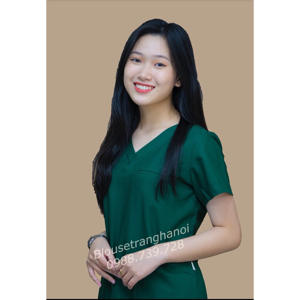 Bộ Scrup cao cấp cho bác sĩ, phòng khám - Blouse trắng hà nội