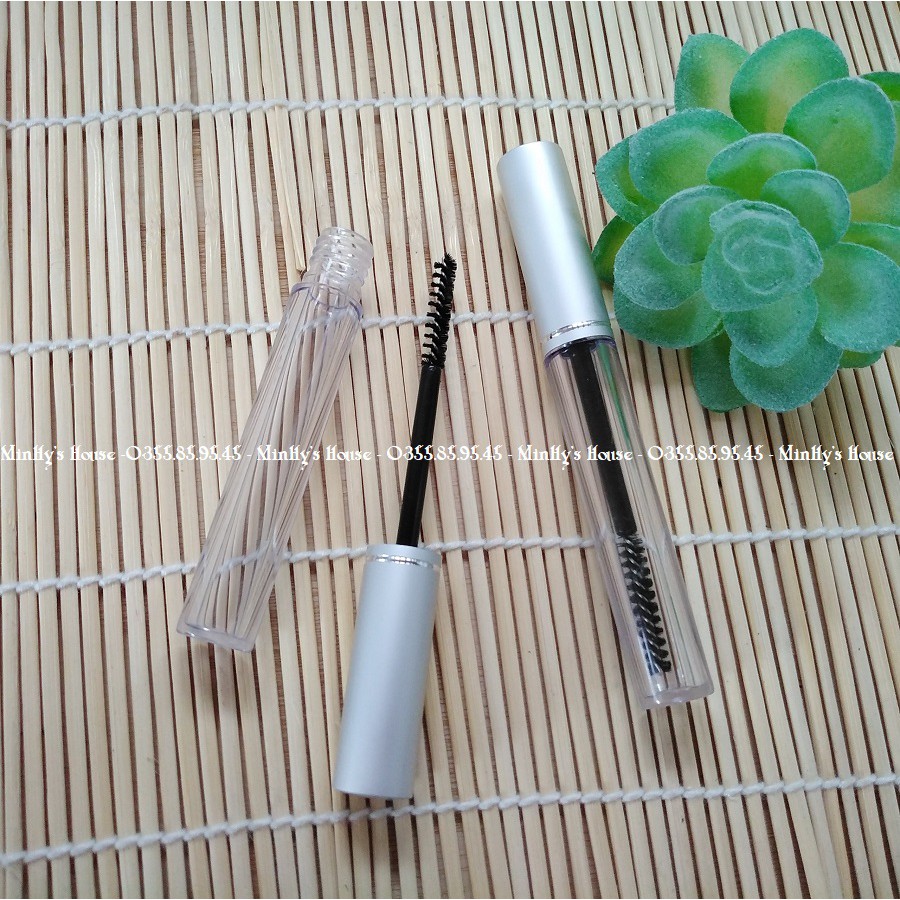 Vỏ lọ chuốt mi 8ml - Chai mascara nắp bạc