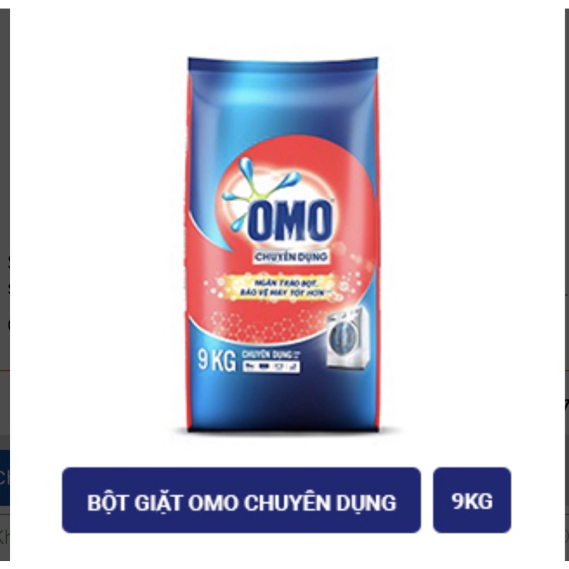 Bột giặt Omo chuyên dụng gói lớn 9kg siêu tiết kiệm cho khách sạn, nhà hàng, tiệm giặt là, bệnh viện, trường học...