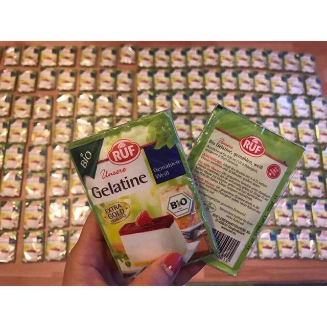 Gelatin Ruf hữu cơ làm chip, bánh, kẹo cho bé.