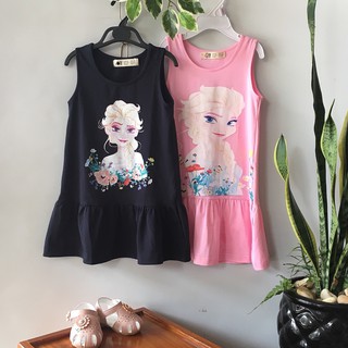 Váy Sát Nách Đuôi Cá Elsa Hãng H&M Cho Bé Từ 2 Tuổi - 10 Tuổi💖Chất Cotton Mềm Mát, Thấm Hút Mồ Hôi💖Dễ Dàng Vận Động