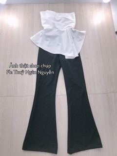 Set áo cúp phối quần suông (loe)