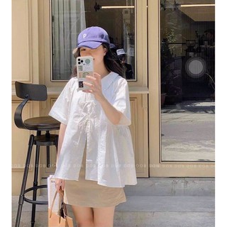 Set áo babydoll + chân váy kaki chất đẹp