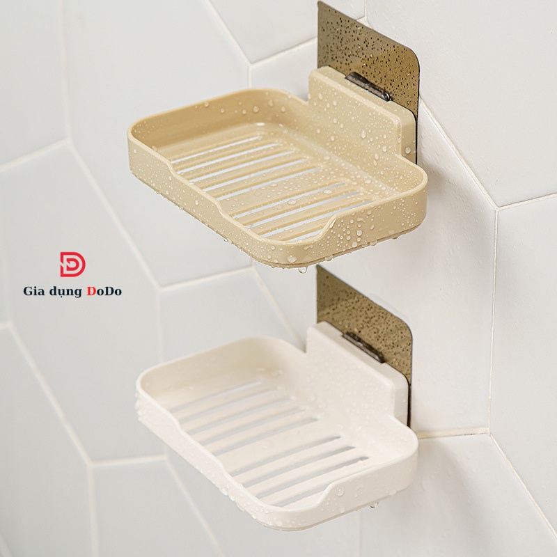Giá khay nhựa để xà phòng nhà tắm , kệ xà bông dán tường siêu dính