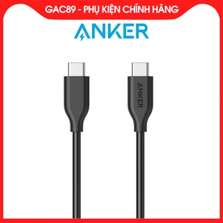 Cáp sạc nhanh USB-C ra USB-C ANKER A8181 A8182 Powerline 2.0 0.9m 1.8m màu đen