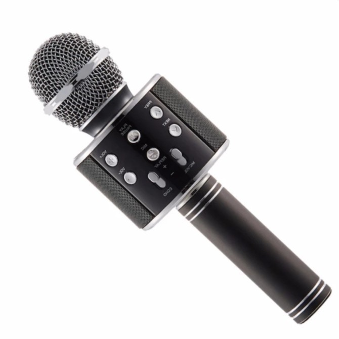 (Xem video)Micro hát karaoke Bluetooth kèm loa WS-858 T(93) ô tô ke