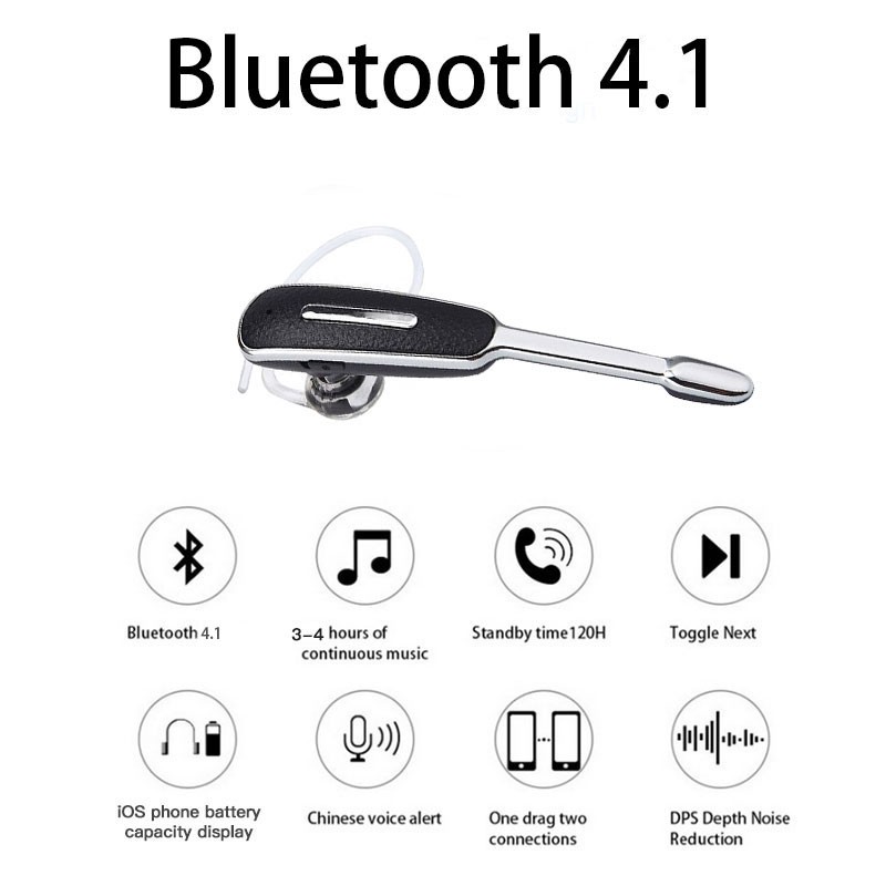 HM1000 Bluetooth Earphone Earloop Handsfree Business Sports Headset Stereo Auriculares With Mic For All Phone