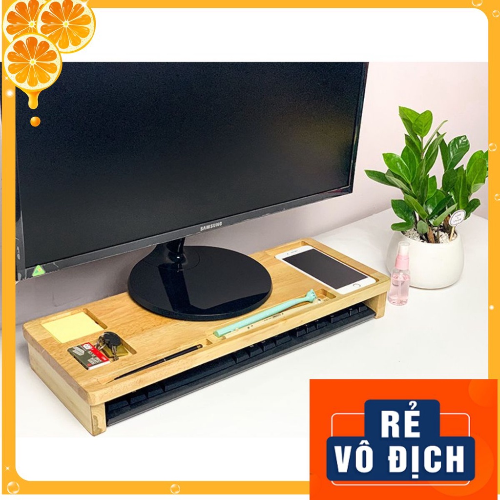 Giá Đỡ Màn Hình Máy Tính PC, Kệ Đỡ Màn Hình Tivi Gỗ Tự Nhiên Cao Cấp