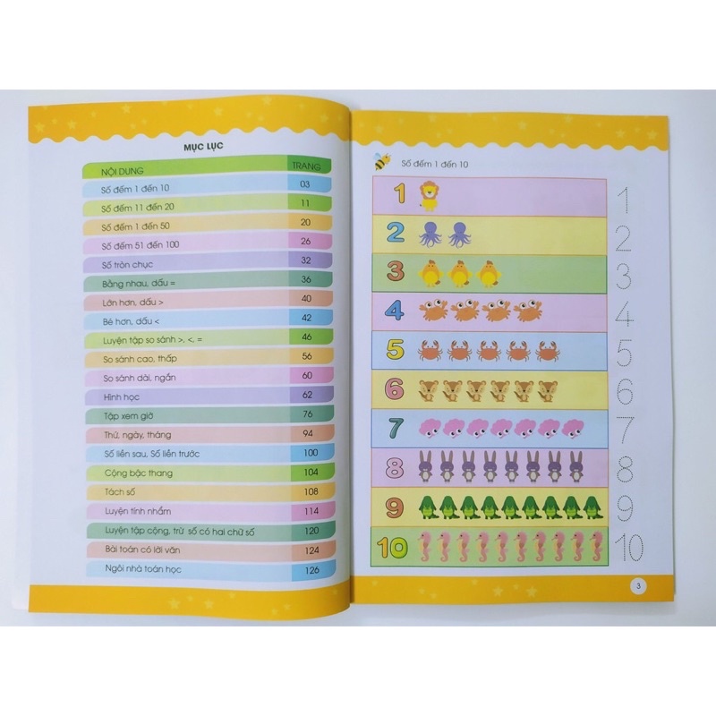 Sách - Toán tư duy - combo 3 cuốn cho bé 3-4 tuổi, 4-6 tuổi -5-7 tuổi tập viết