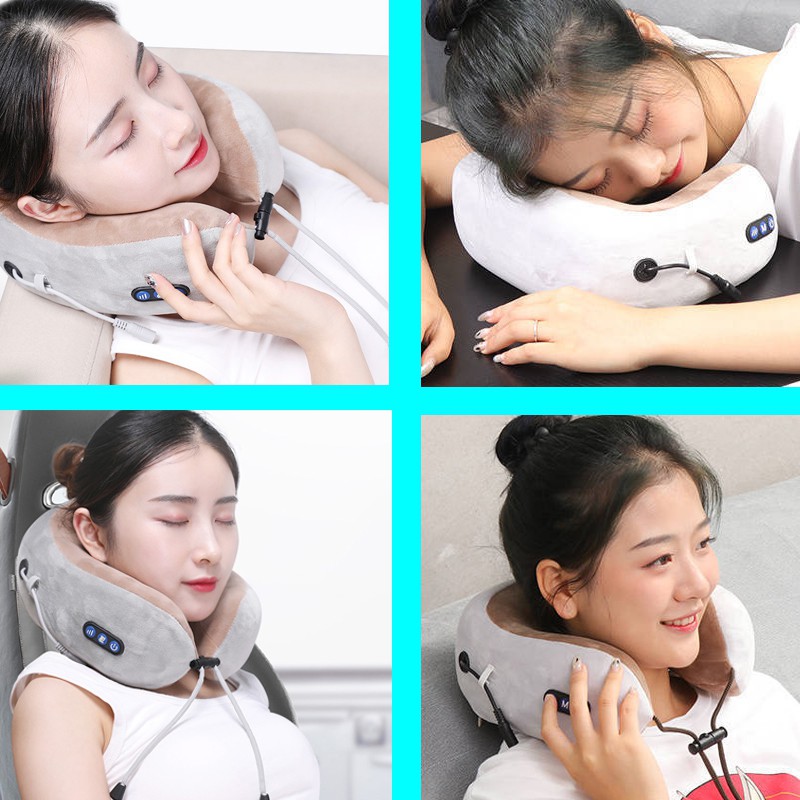 ❤️Gối Massage❤️ Cổ Chữ U 360 Đa Năng - gối massage vòng cổ hô trợ mát xa vùng cổ, giảm đau nhức vai gáy