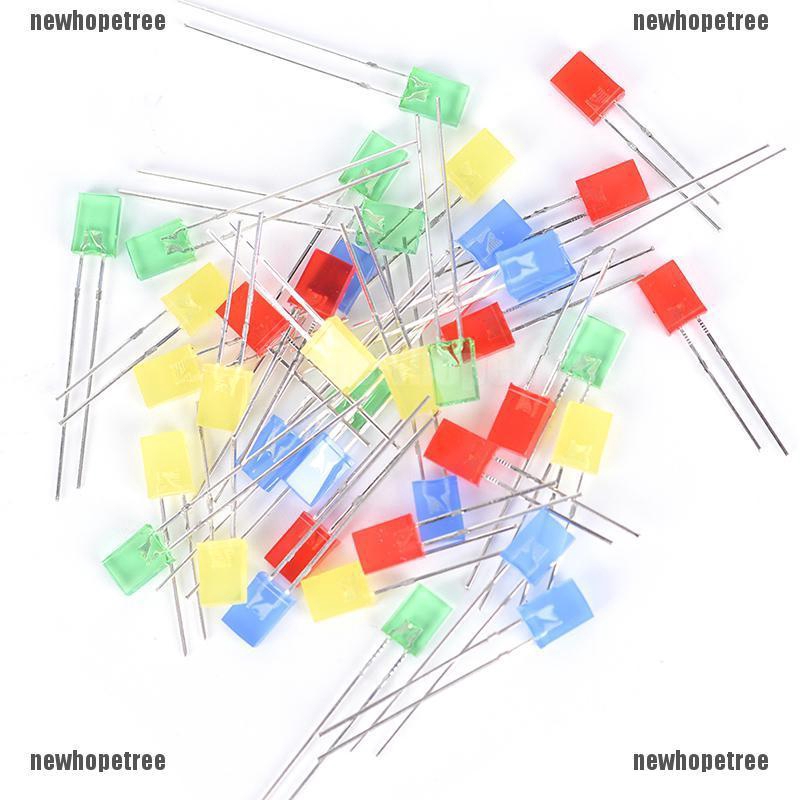 Set 100 đèn led đi ốt hình vuông chữ nhật nhiều màu chất lượng cao