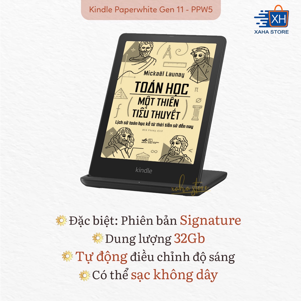 Máy Đọc Sách Kindle Amazon Paperwhite 5 11th generation 2021 NEW 100% Đèn Vàng Màn Hình 6.8 Inch Chống Nước- Xaha Store | BigBuy360 - bigbuy360.vn