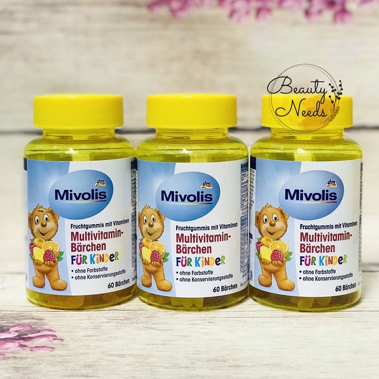 Kẹo gấu vị trái cây bổ sung Vitamin tổng hợp cho trẻ em Mivolis