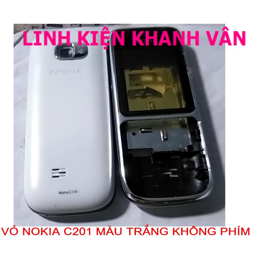 VỎ NOKIA C2 01 MÀU TRẮNG KHÔNG PHÍM