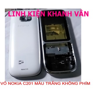 VỎ NOKIA C2 01 MÀU TRẮNG KHÔNG PHÍM