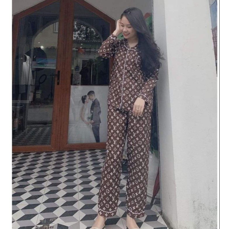 Bộ đồ ngủ nữ pijama dài mặc nhà chất kate thái thoải mái dễ thương giá rẻ Hanz.vn H1 | BigBuy360 - bigbuy360.vn