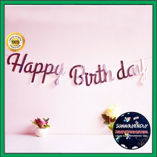 Dây chữ Happy birthday - Ép kim