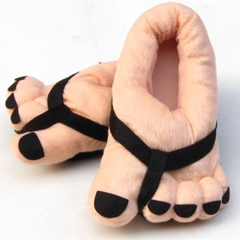 Dép cotton đi trong nhà hình bàn chân to mừng năm mới cho cặp đôi
