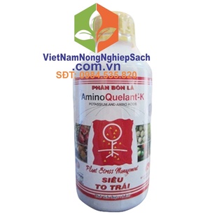 Amino quelant k chai 1 lít – phân bón lá giúp dưỡng hoa, nuôi trái, đẹp trái, lên màu