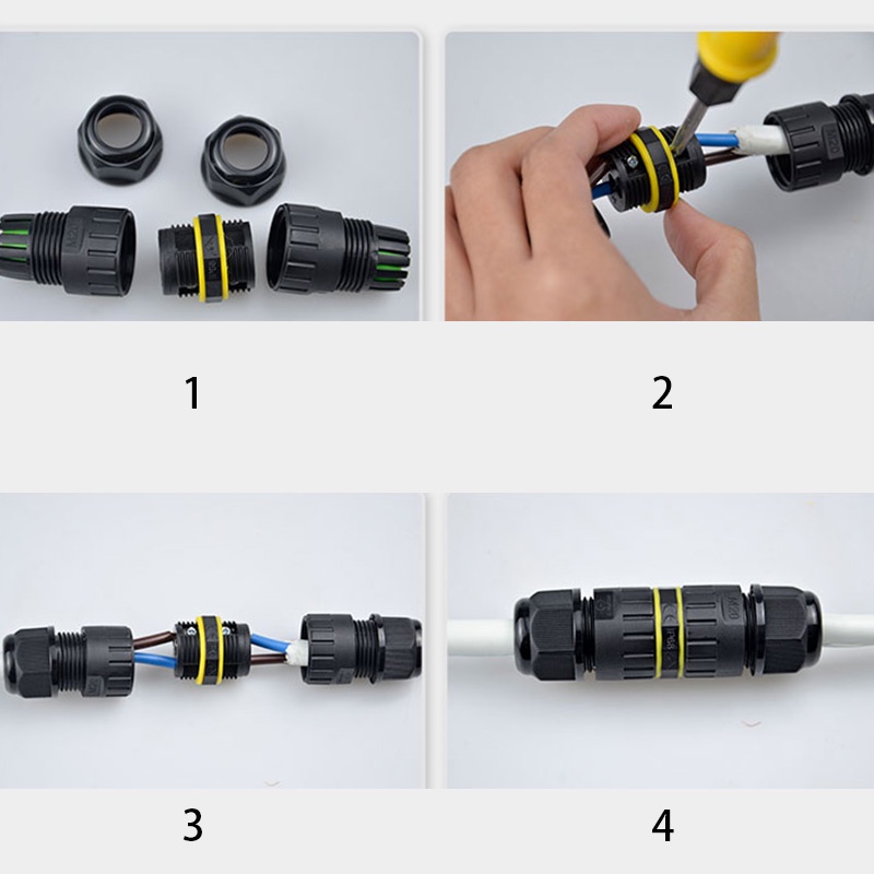 Đầu Nối Dây Điện Ba Chiều 2 / 3pin ip68 Chống Nước Tiện Dụng