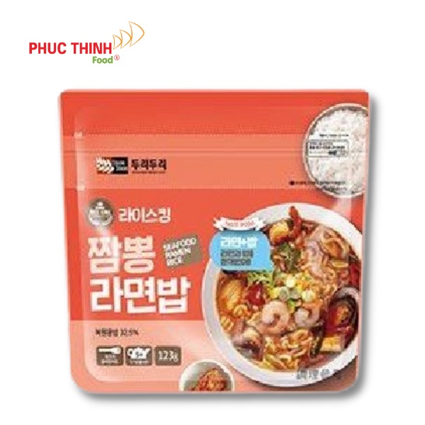 Mỳ Ramen Và Cơm Trộn Hàn Quốc DOORI DOORI Vị Hải Sản Gói 126g