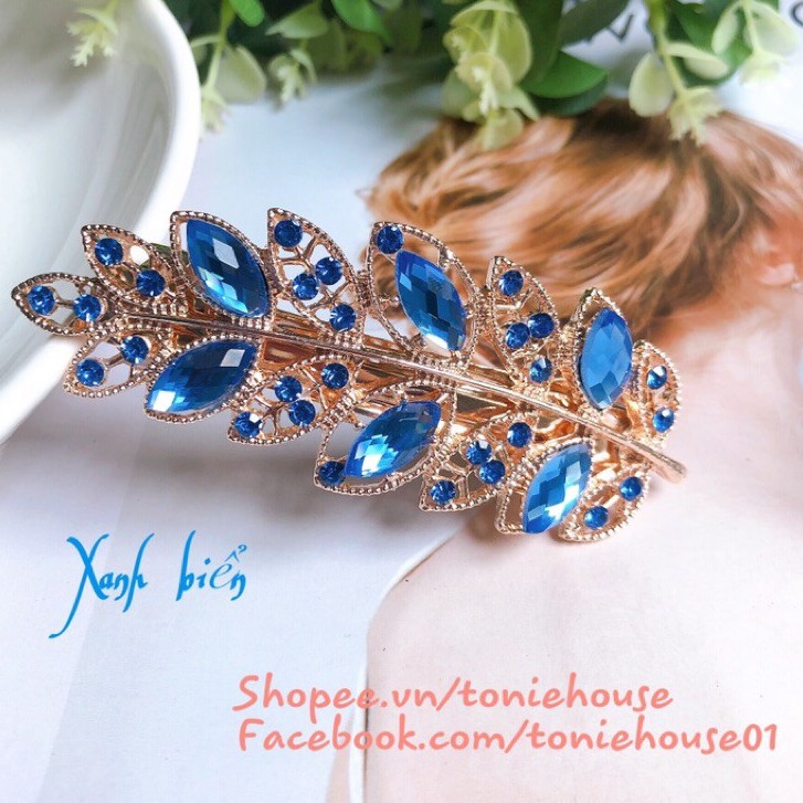 Kẹp đuôi tóc hình chiếc lá thanh lịch cho nữ để