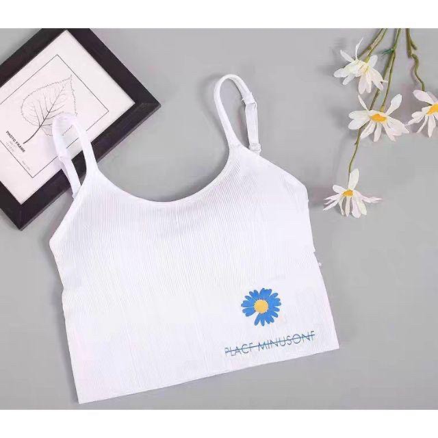 Áo bra cotton len tăm Hoa Cúc Hottrend- Áo lót không gọng tập Gym, yoga | BigBuy360 - bigbuy360.vn