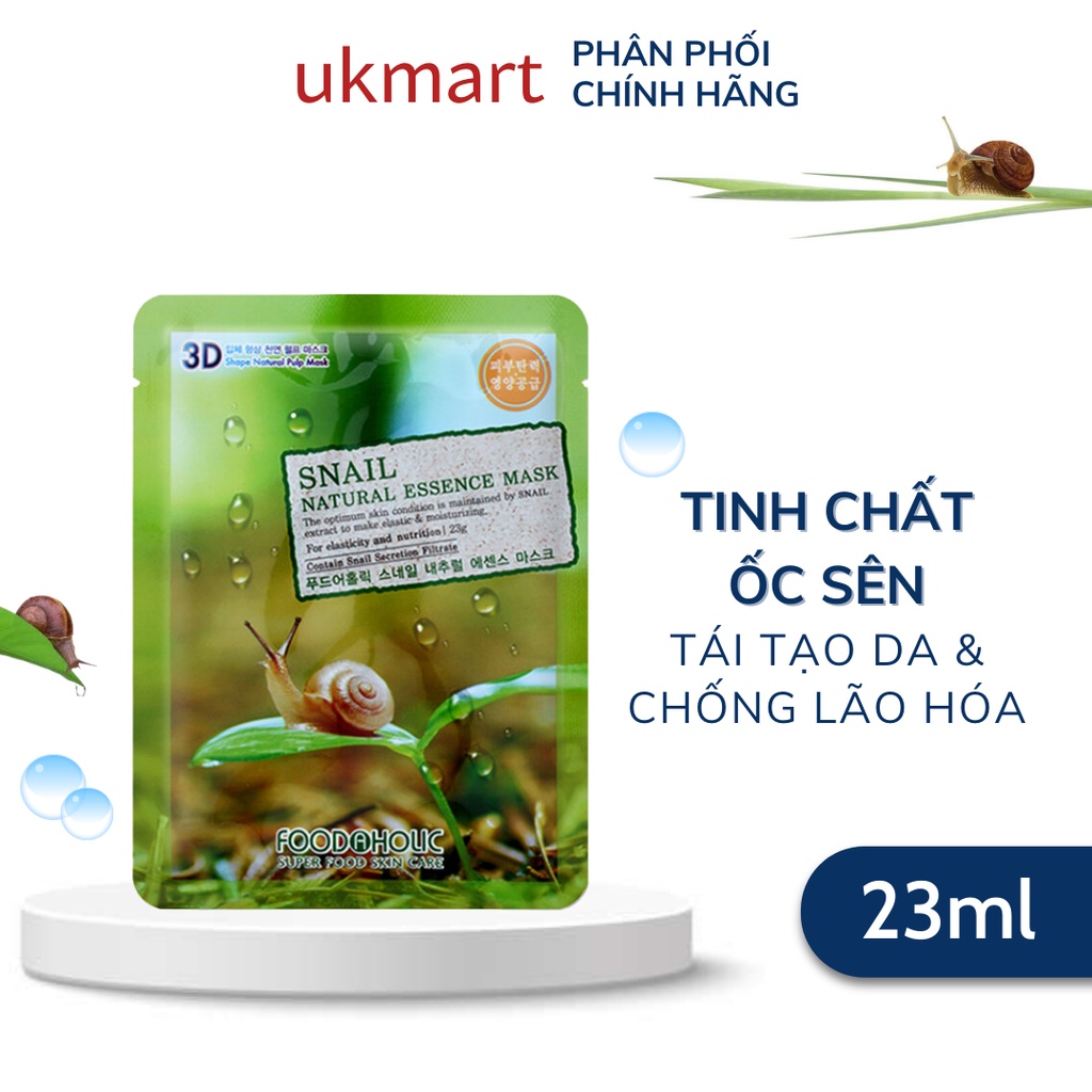 Mặt Nạ Dưỡng Da 3D FOODAHOLIC Natural Essence Mask 23ml