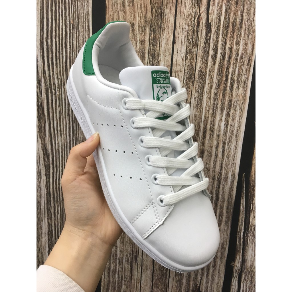 [ REP Full Box - Free Ship ] Giày Adidas Stan Smith Gót Trắng Xanh Lá Cao Cấp