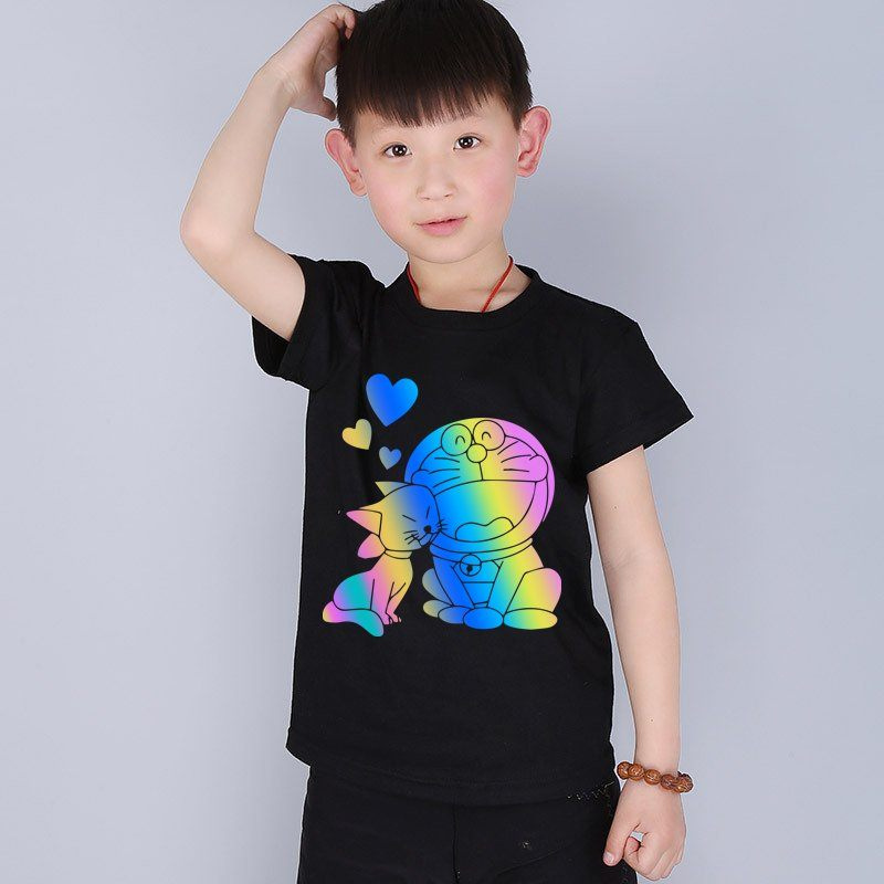 Áo Thun Trẻ Em In Phản Quang Doremon LALASEA - Thời trang trẻ em 3-12 tuổi Cân nặng 6-35kg - SKU300521001