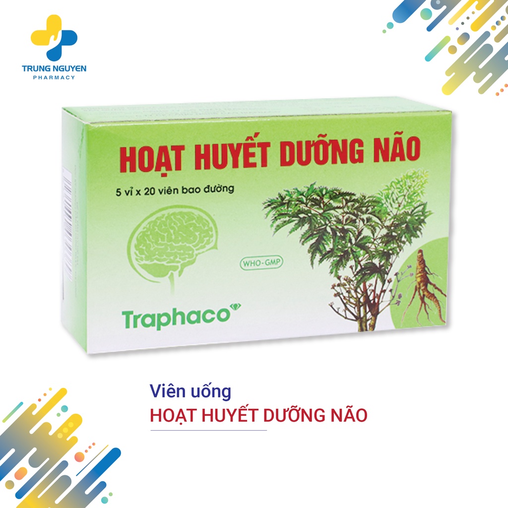 Hoạt huyết dưỡng não Traphaco (Hộp 5 vỉ x 20 viên)