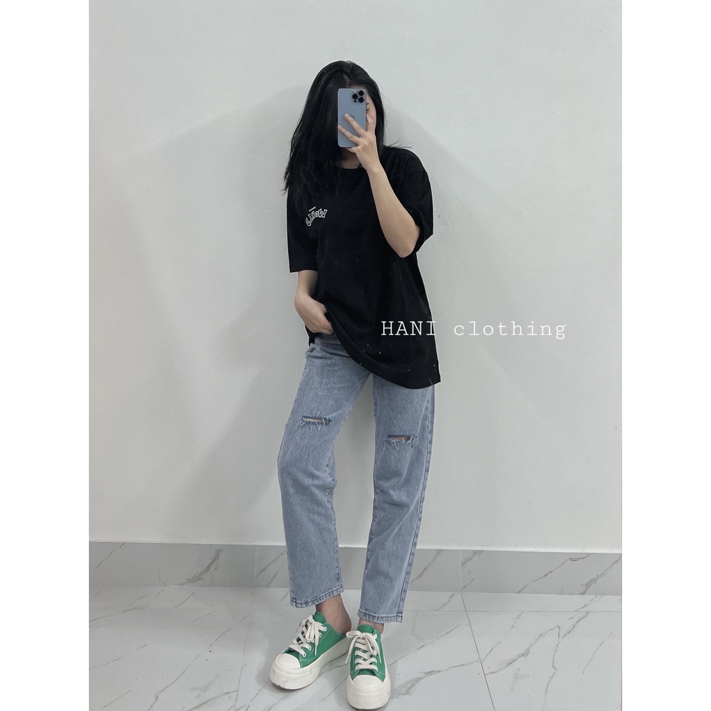 Quần Baggy Jean Nữ cạp cao phong cách - Ảnh Thật Shop Chụp | BigBuy360 - bigbuy360.vn