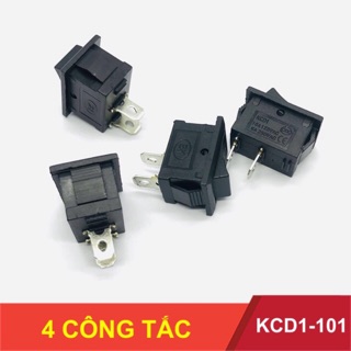 4 cái công tắc bập bênh KCD1-101 2 chân loại tốt 10A-125V - 6A-220V - LK0136