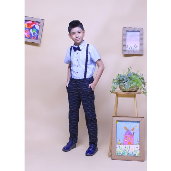 Áo sơ mi bé trai tay ngắn thời trang Jadiny màu xanh da trời