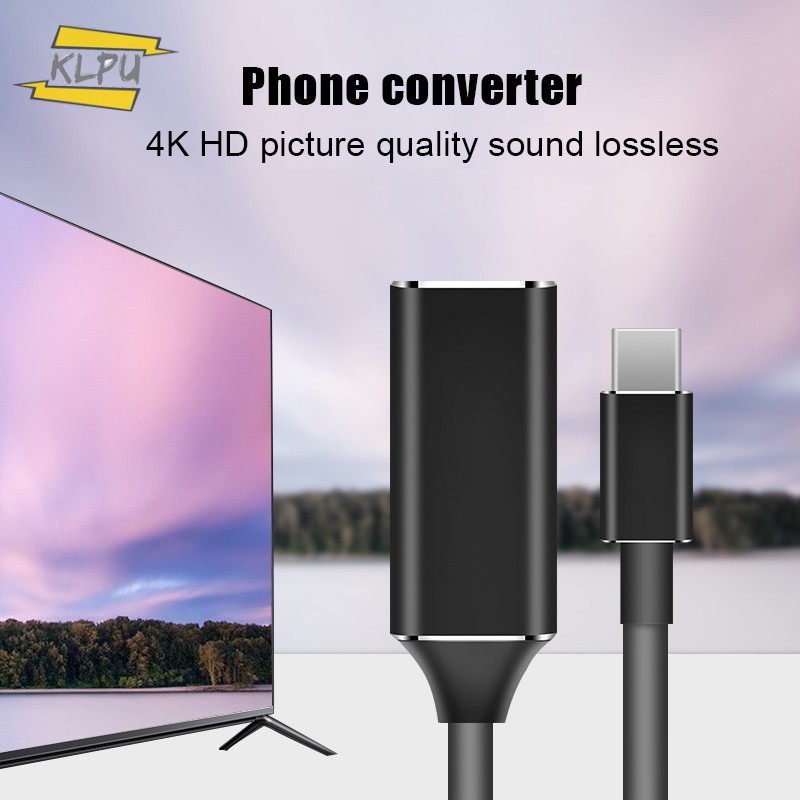 Bộ Chuyển Đổi Klpu Type-C Sang Hdmi Hd Tv 4k Cho Pc Laptop Tablet Điện Thoại