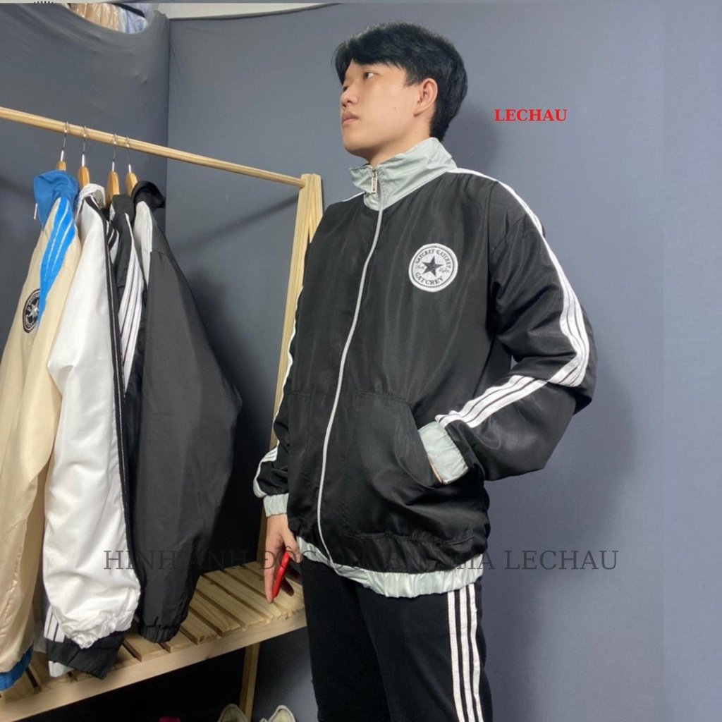 Áo khoác dù unisex form rộng in hình NGÔI SAO AKD42 LECHAU jacket nam nữ giá rẻ xịn xò ulzzang hottrend