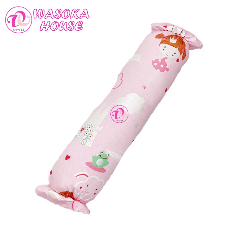 Gối ôm trẻ em 70cm vải Cotton Satin Hàn Quốc đẹp, gối êm mềm, mát, nhiều họa tiết hình thú đáng yêu giúp bé ngủ ngon