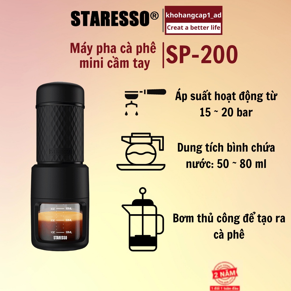 Máy pha cà phê cầm tay STARESSO SP-200 - vo2_store