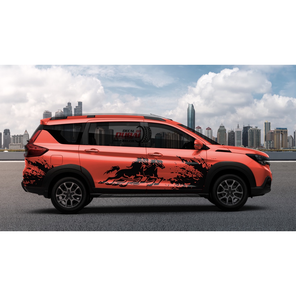 Mẫu tem Song Mã tài lộc dán trang trí xe Suzuki XL7_ảnh thật dán cửa hàng